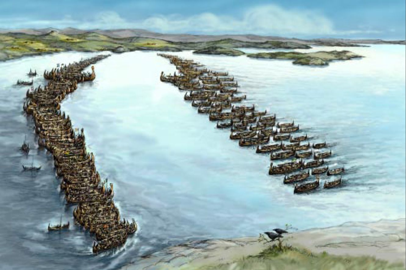 The viking naval battle of hafrsfjord 872 ad